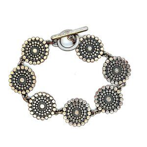 Flower Link Toggle Bracelet